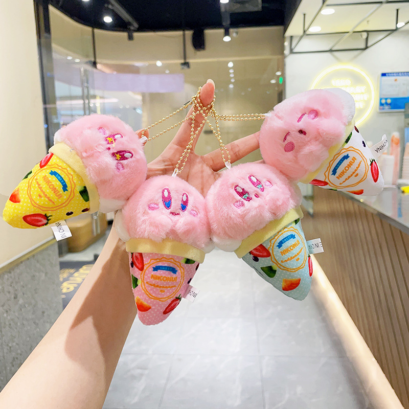 Phone Accessories Charms - 12CM Kirby Ice Cream Plush Charm