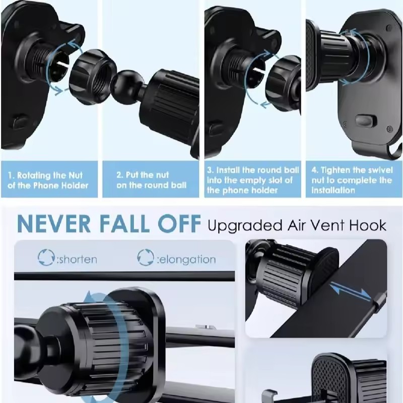 Universal Car Hook Base Phone  - Phone Accessories Holder Car recension och pris